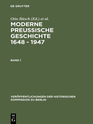 cover image of Moderne Preussische Geschichte 1648--1947